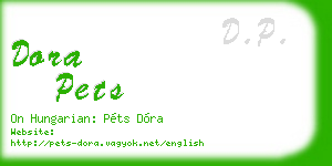 dora pets business card